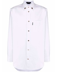 Chemise à manches longues blanche Versace