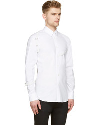 Chemise à manches longues blanche Alexander McQueen