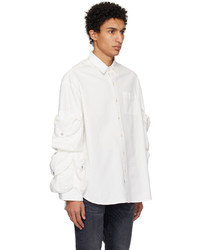 Chemise à manches longues blanche R13