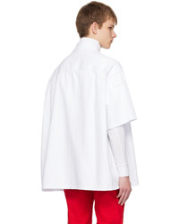 Chemise à manches longues blanche Raf Simons