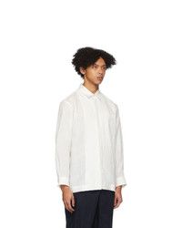 Chemise à manches longues blanche Issey Miyake Men