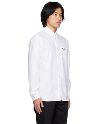 Chemise à manches longues blanche Fred Perry