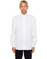 Chemise à manches longues blanche Zegna