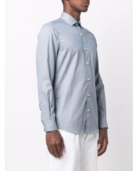 Chemise à manches longues bleu clair Ermenegildo Zegna