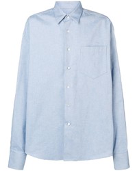 Chemise à manches longues bleu clair Ami Paris