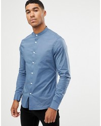 Chemise à manches longues bleu clair ASOS DESIGN