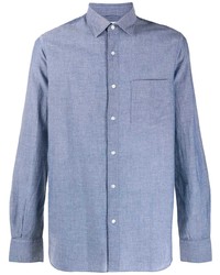 Chemise à manches longues bleu clair Aspesi