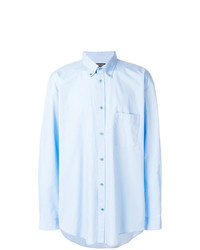 Chemise à manches longues bleu clair Balenciaga
