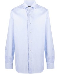 Chemise à manches longues bleu clair Barba