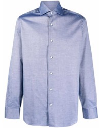 Chemise à manches longues bleu clair Barba