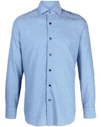 Chemise à manches longues bleu clair Barba