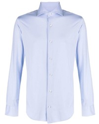 Chemise à manches longues bleu clair Barba