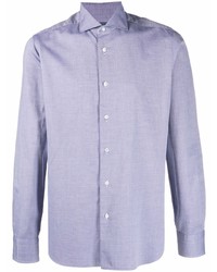 Chemise à manches longues bleu clair Barba