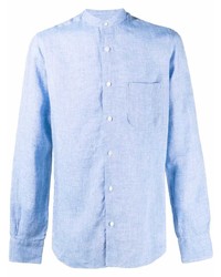 Chemise à manches longues bleu clair Barba