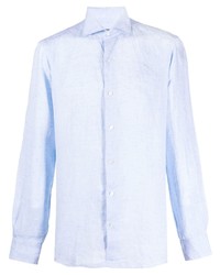 Chemise à manches longues bleu clair Barba