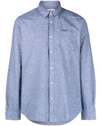 Chemise à manches longues bleu clair Barbour