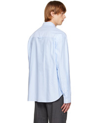 Chemise à manches longues bleu clair Solid Homme