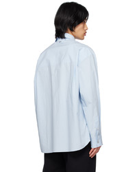 Chemise à manches longues bleu clair Solid Homme