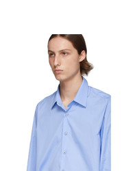 Chemise à manches longues bleu clair Prada