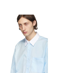 Chemise à manches longues bleu clair Burberry
