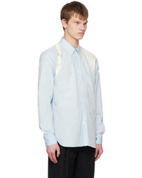 Chemise à manches longues bleu clair Alexander McQueen