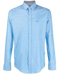 Chemise à manches longues bleu clair BOSS