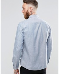 Chemise à manches longues bleu clair Asos