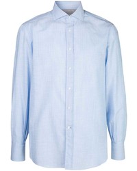 Chemise à manches longues bleu clair Brunello Cucinelli