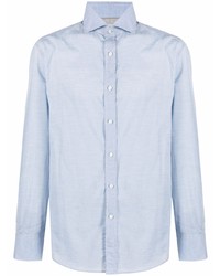 Chemise à manches longues bleu clair Brunello Cucinelli