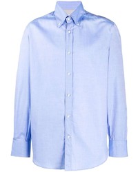 Chemise à manches longues bleu clair Brunello Cucinelli