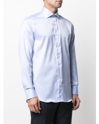 Chemise à manches longues bleu clair Canali