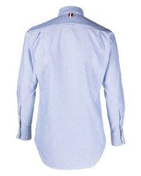Chemise à manches longues bleu clair Thom Browne