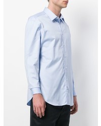 Chemise à manches longues bleu clair Emporio Armani