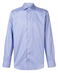 Chemise à manches longues bleu clair Canali