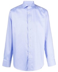 Chemise à manches longues bleu clair Canali