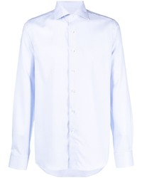 Chemise à manches longues bleu clair Canali