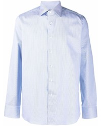 Chemise à manches longues bleu clair Canali