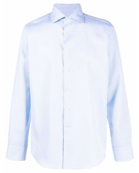 Chemise à manches longues bleu clair Canali