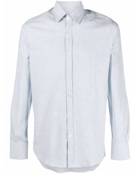 Chemise à manches longues bleu clair Canali