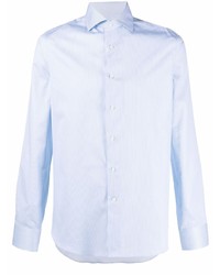 Chemise à manches longues bleu clair Canali