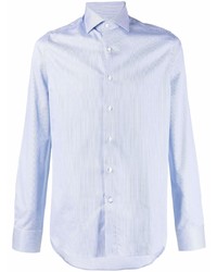 Chemise à manches longues bleu clair Canali