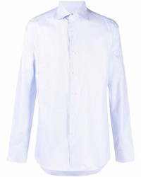 Chemise à manches longues bleu clair Canali