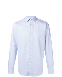 Chemise à manches longues bleu clair Canali