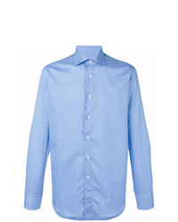 Chemise à manches longues bleu clair Canali