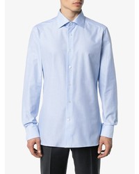 Chemise à manches longues bleu clair Ermenegildo Zegna