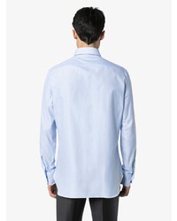 Chemise à manches longues bleu clair Ermenegildo Zegna