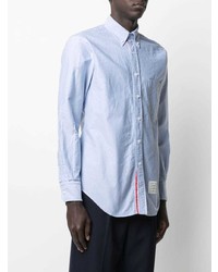 Chemise à manches longues bleu clair Thom Browne