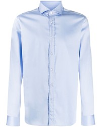 Chemise à manches longues bleu clair Corneliani