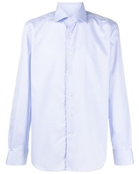 Chemise à manches longues bleu clair Corneliani