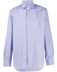 Chemise à manches longues bleu clair Corneliani